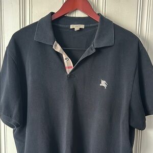 Burberry Black Polo Shirt for Men Size XL